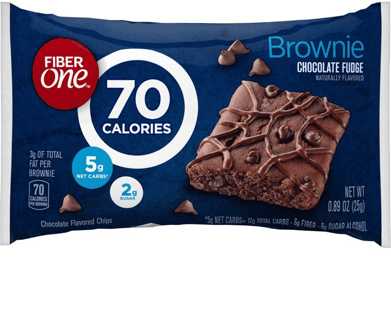 Fiber One Chocolate Fudge 70 Calorie Brownie, 0.89oz, single brownie pack