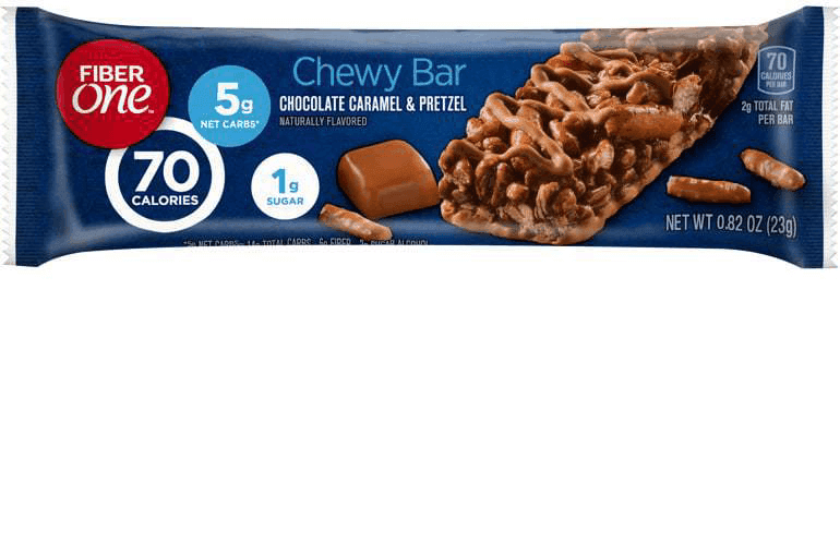 Fiber One Choclate Carmel & Pretzel bar, 0.82oz, single bar